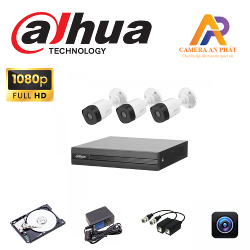 Camera Trọn Bộ 3 Camera 2.0MP DAHUA